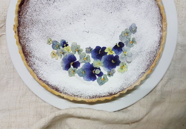 Tarte de batata doce roxa 