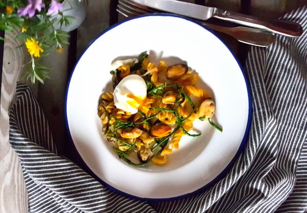 Fusilis de lentilhas com mexilhão