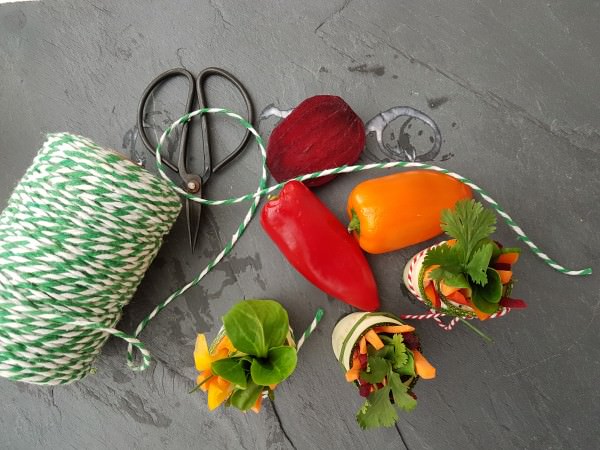 Rolinhos de courgette