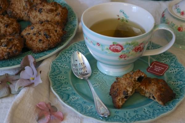 Bolinhos de Aveia e Banana com Pepitas de Cacau