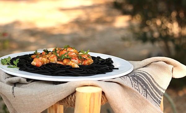 Linguine de camarão