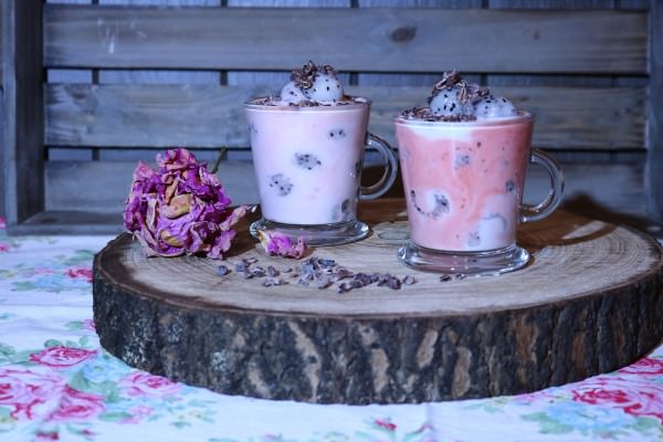 Creme de amêndoa com pitaya