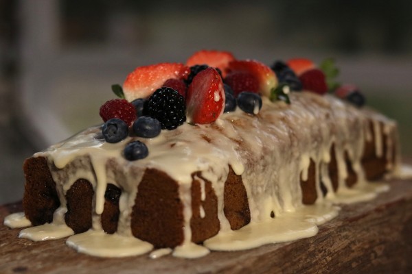 Bolo de Frutos Vermelhos