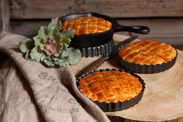 Empadas de cogumelos shimeji