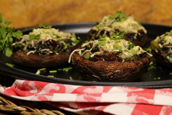 Cogumelos Portobello Recheados