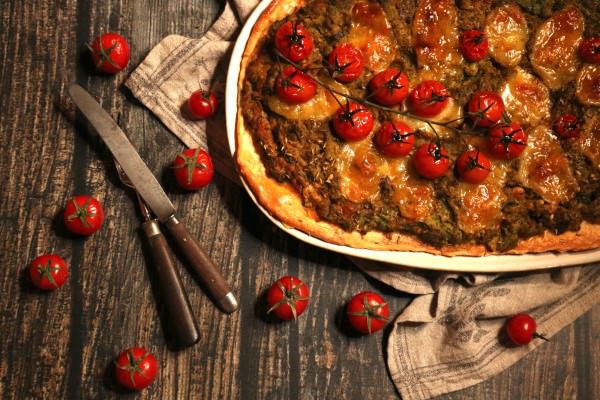 Pizza de Legumes e Anchovas