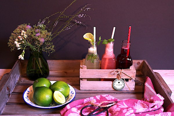 Águas Aromatizadas de Lima, Beterraba e Morango